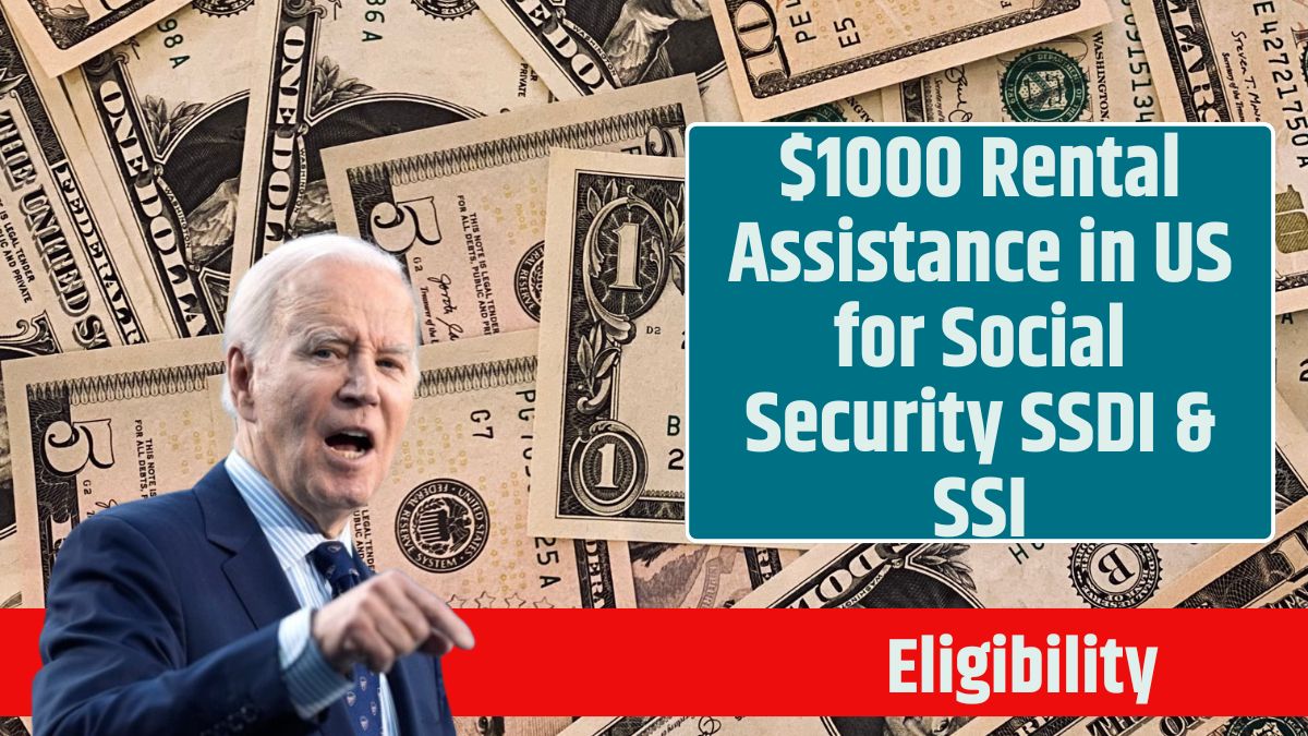 $1000 Rental Assistance in US for Social Security SSDI & SSI