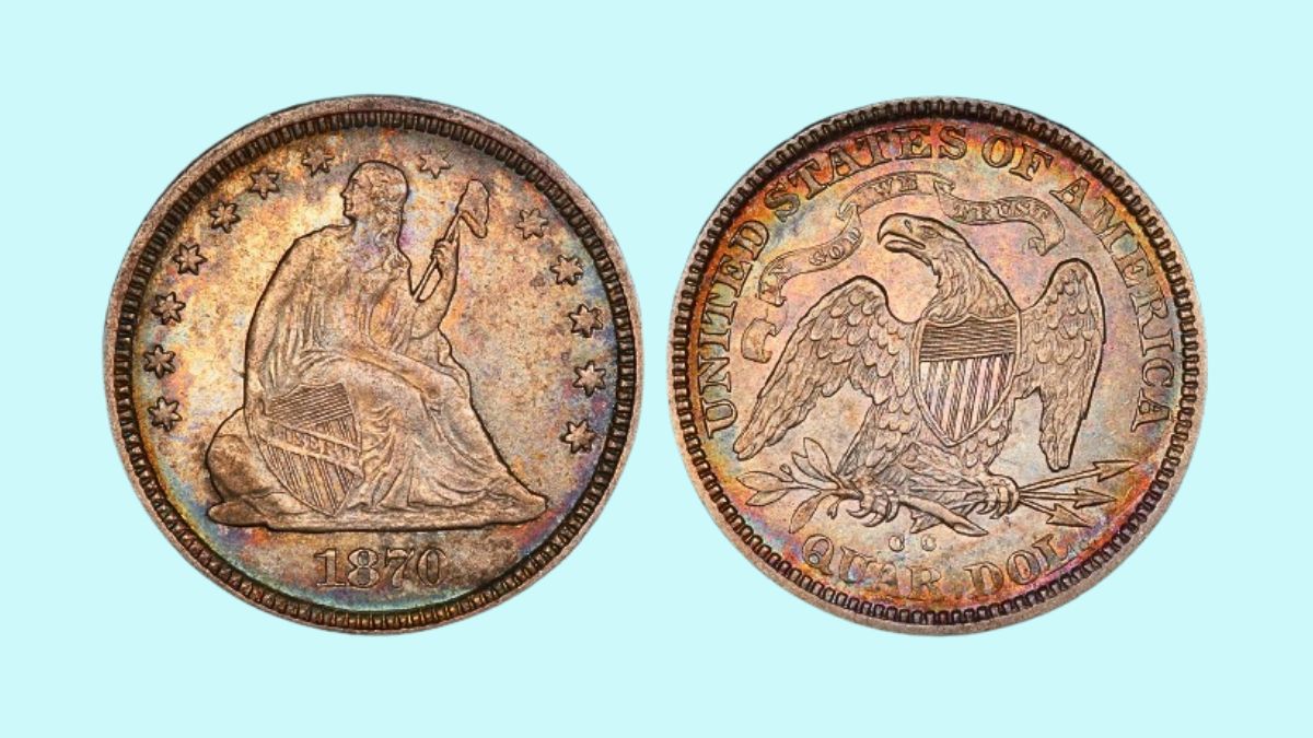 1870-CC Liberty Seated Quarter